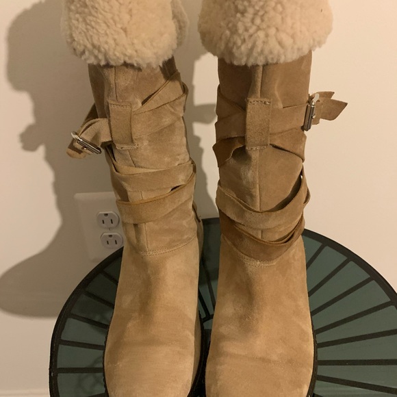 Coach Suede and Sherpa Boots - Picture 1 of 4